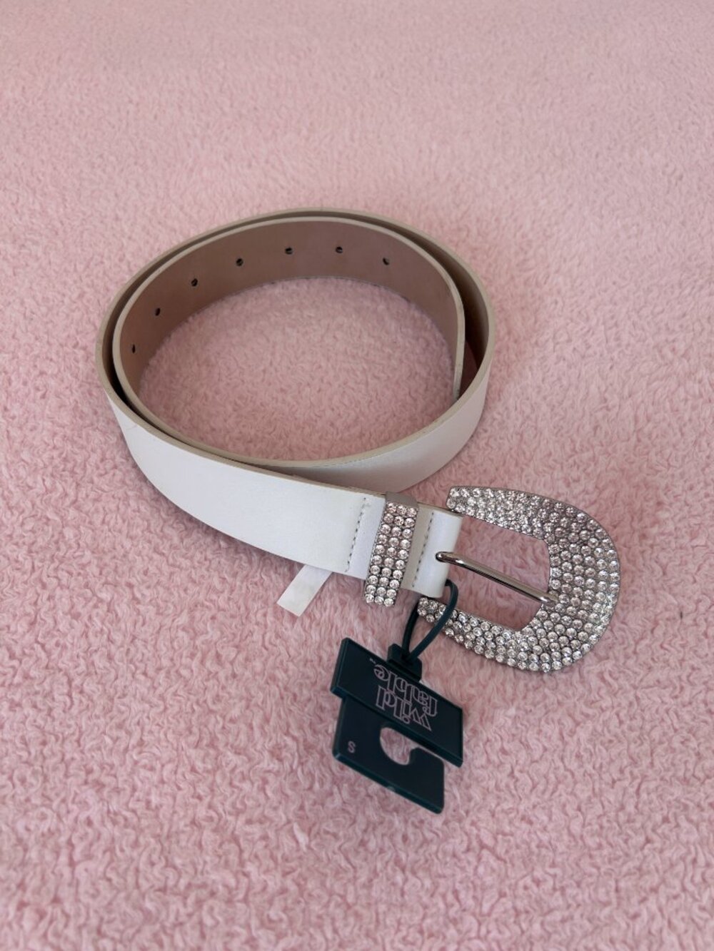 Wild Fable White/Rhinestone Belt